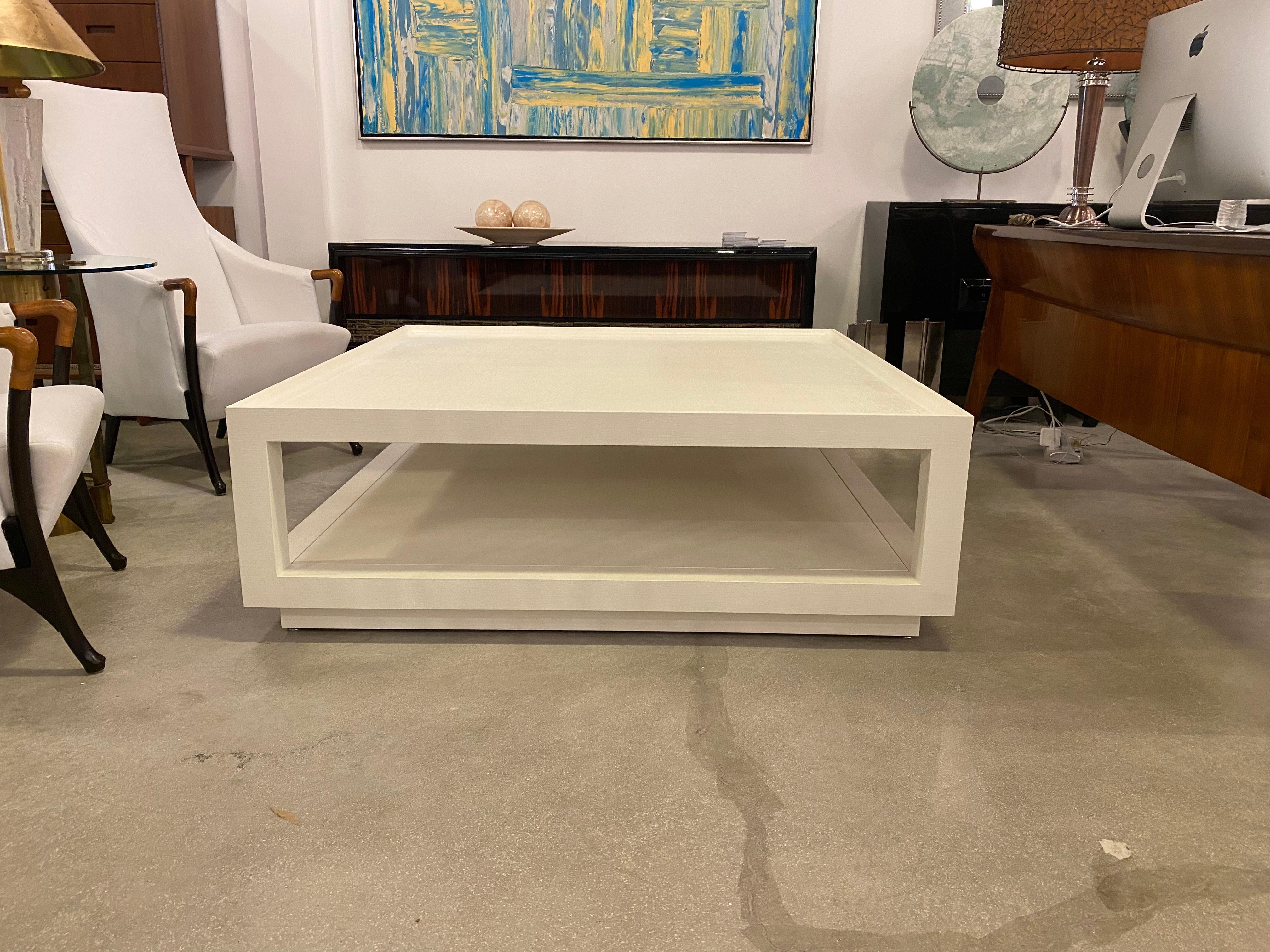 American Modern Tray Top Coffee Table, Karl Springer In Excellent Condition For Sale In Hollywood, FL