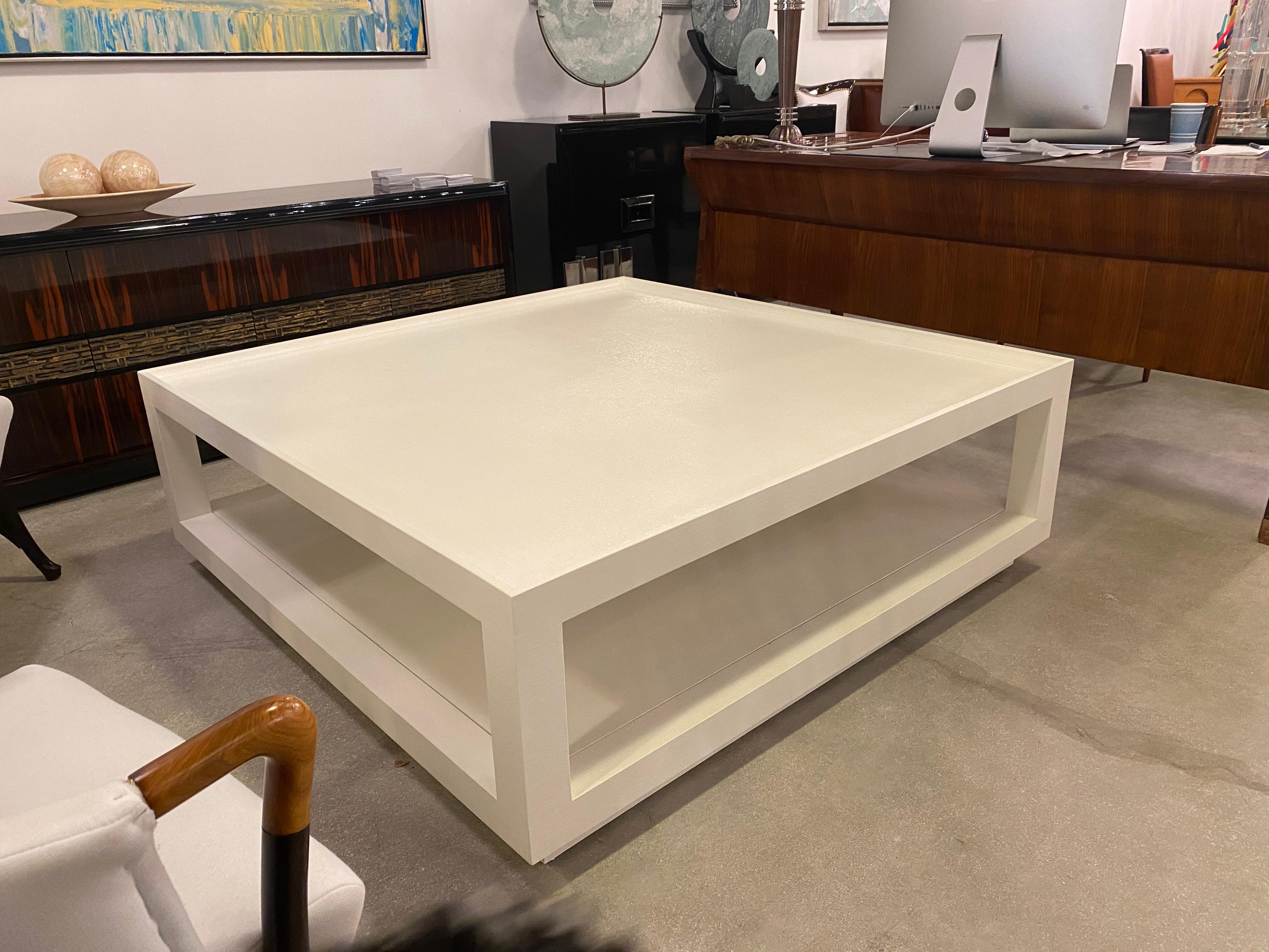 Contemporary American Modern Tray Top Coffee Table, Karl Springer For Sale