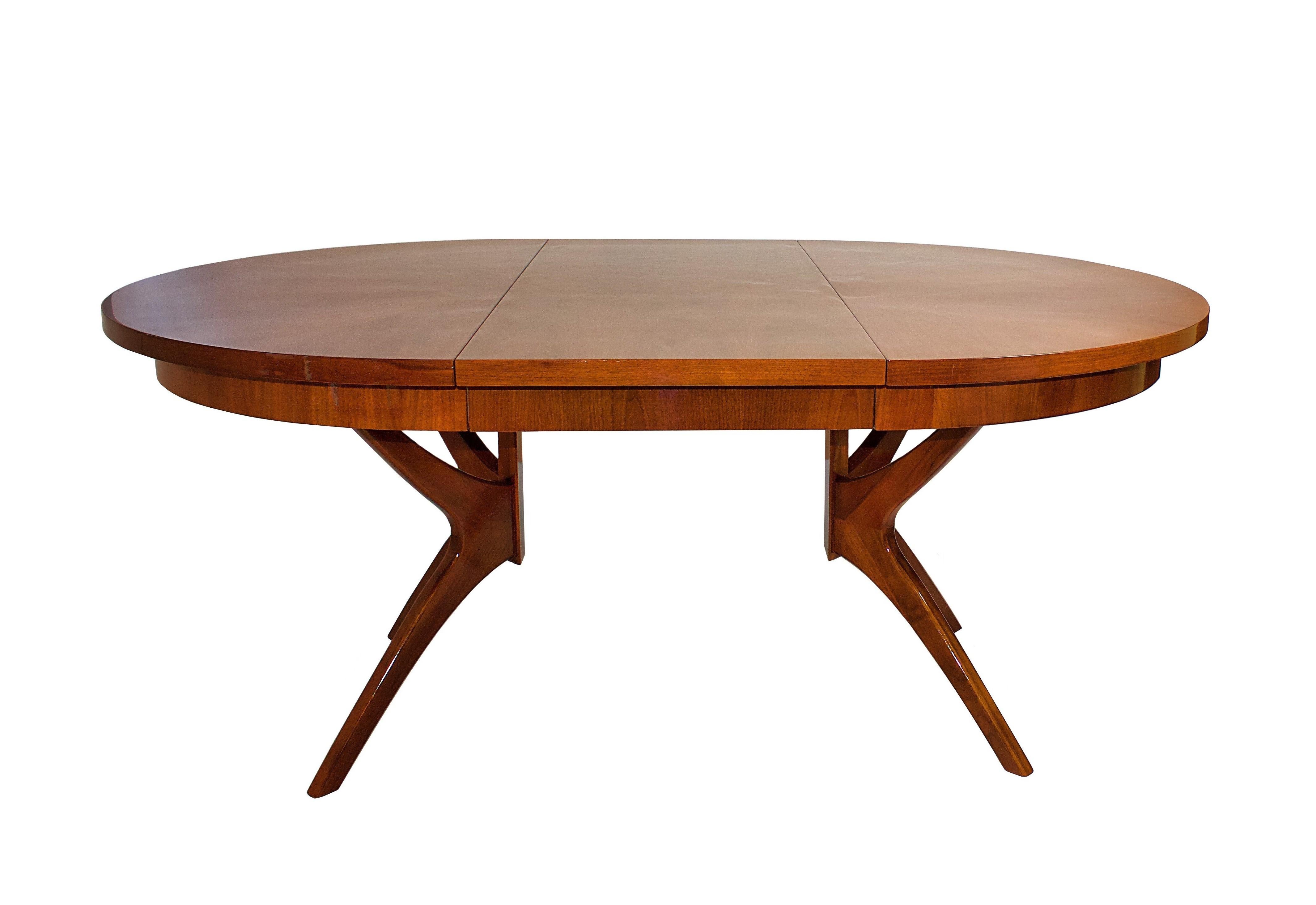 Mid-Century Modern American Modern Walnut Extension Dining Table, Adrian Pearsall