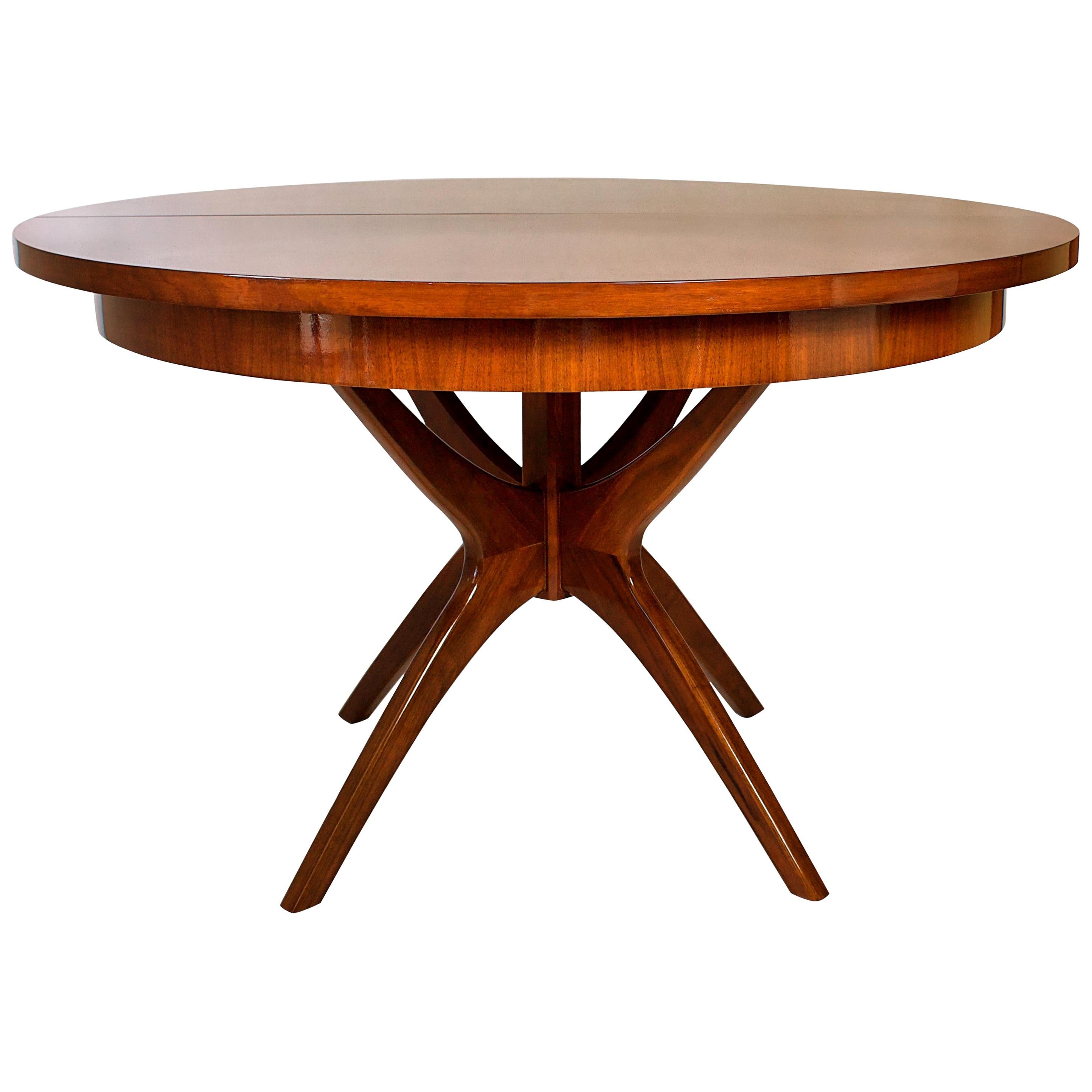 American Modern Walnut Extension Dining Table, Adrian Pearsall