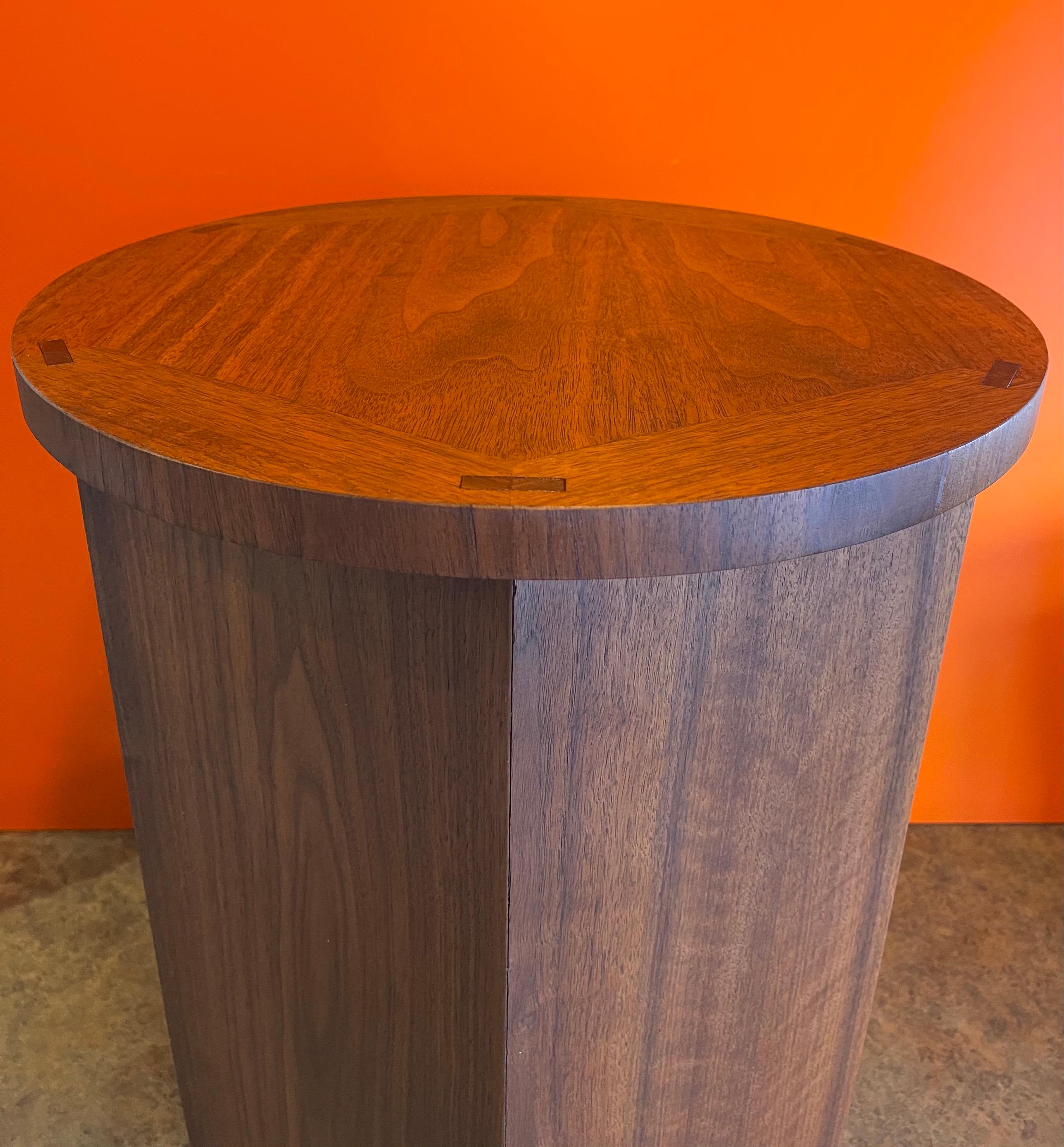 American Modern Walnut Side Table / Cabinet 