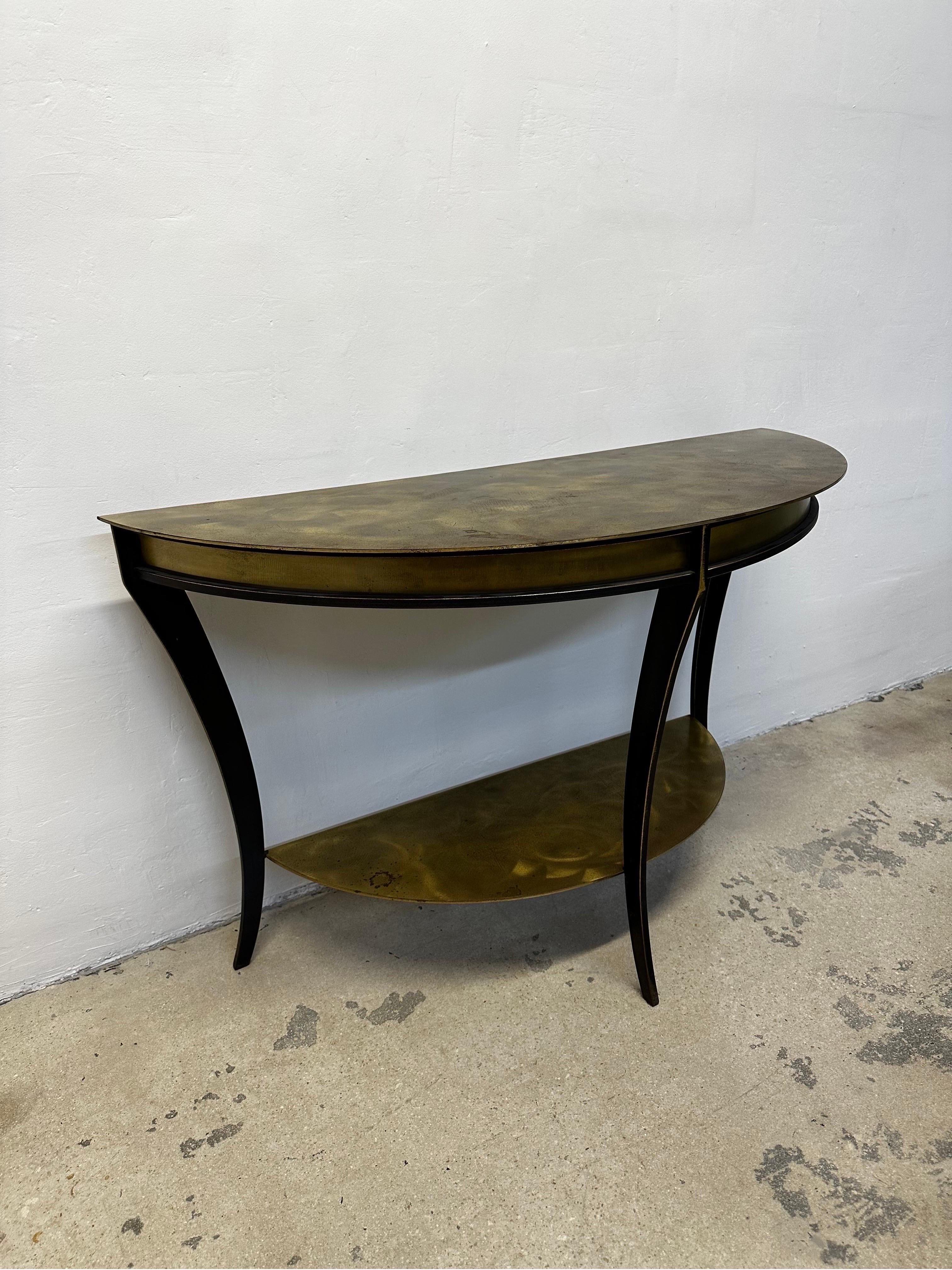 modern demilune table