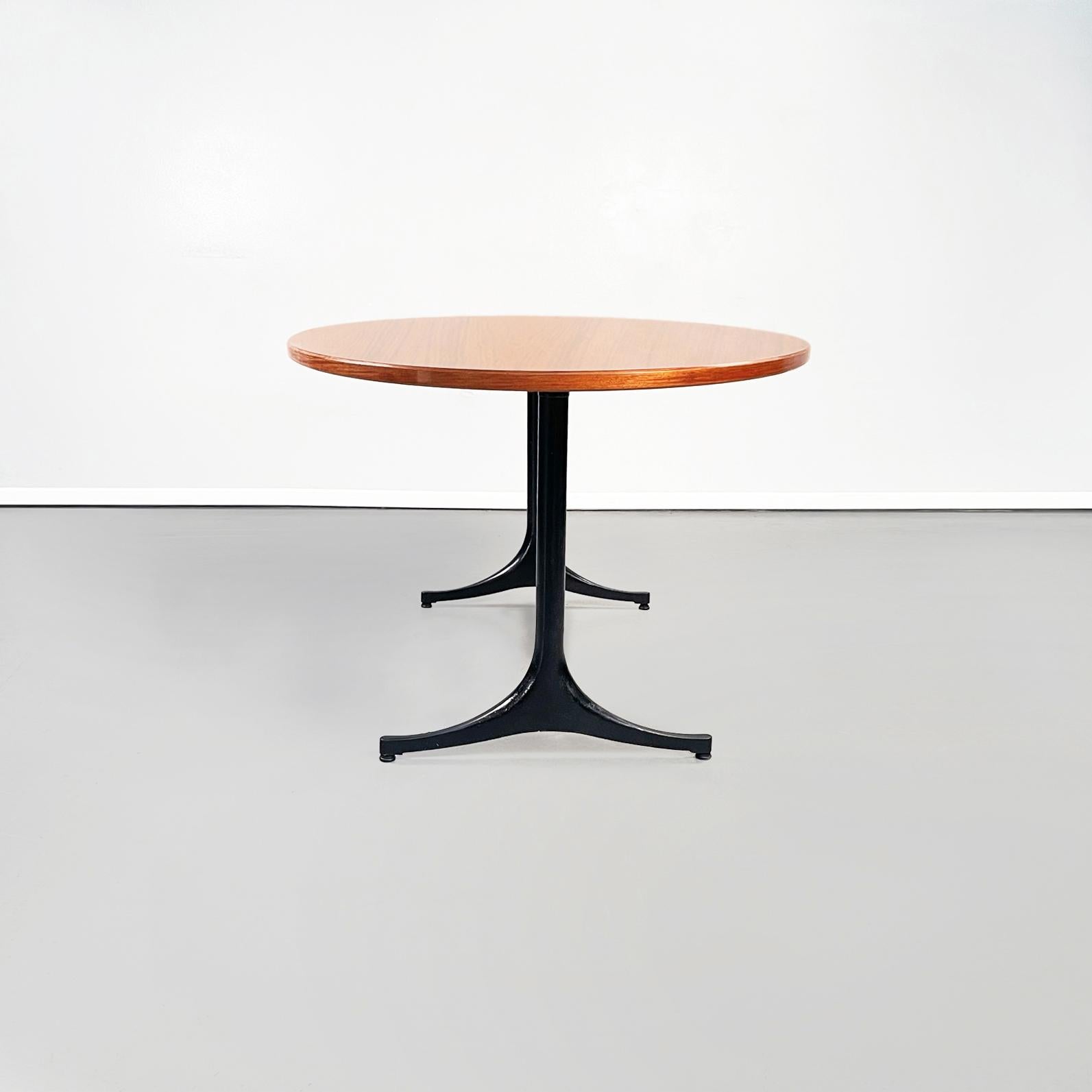 American Modern Wood Metal Dining Table by George Nelson Herman Miller, 1960s In Good Condition For Sale In MIlano, IT