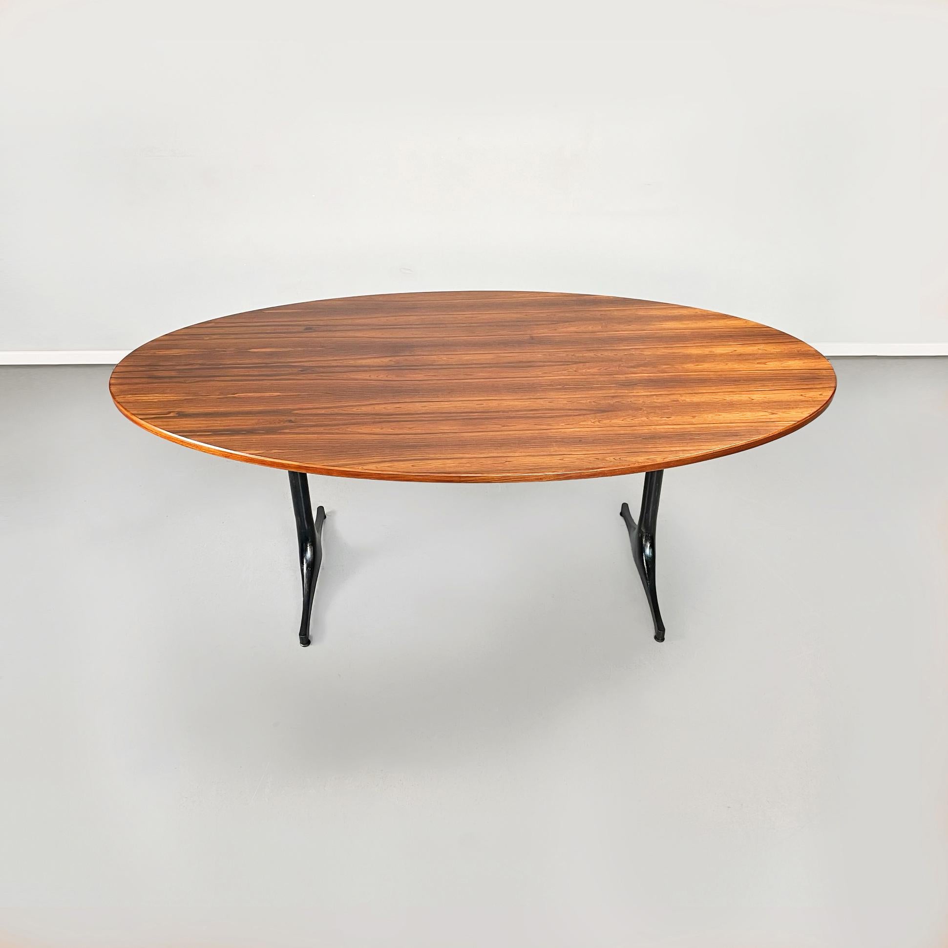 Mid-20th Century American Modern Wood Metal Dining Table by George Nelson Herman Miller, 1960s For Sale