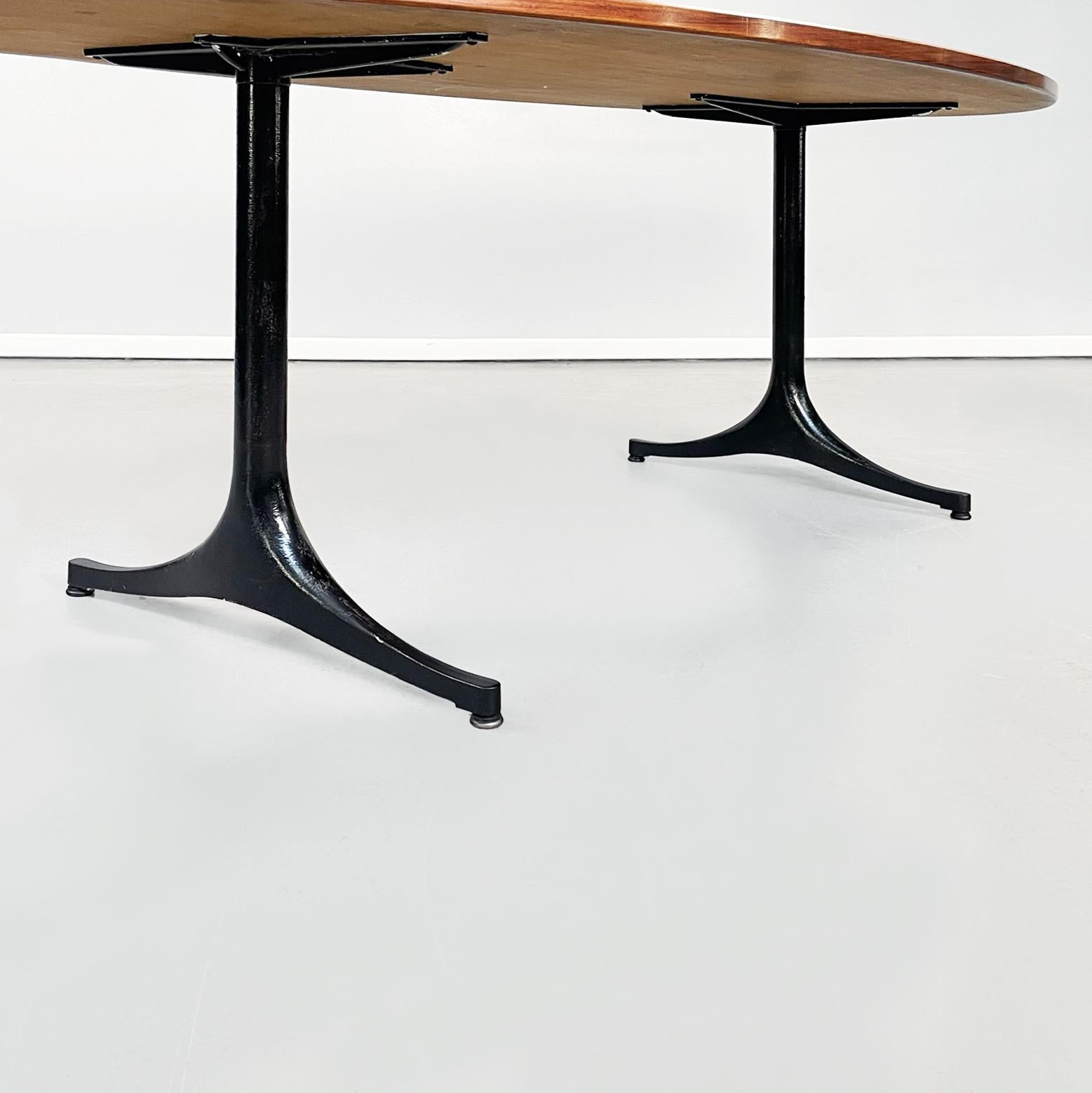 American Modern Wood Metal Dining Table by George Nelson Herman Miller, 1960s For Sale 5