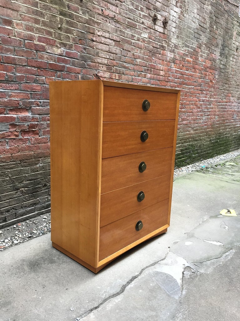 American Moderne Tall Blonde Dresser