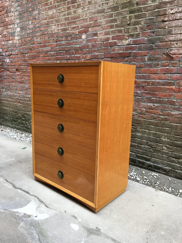 American Moderne Tall Blonde Dresser