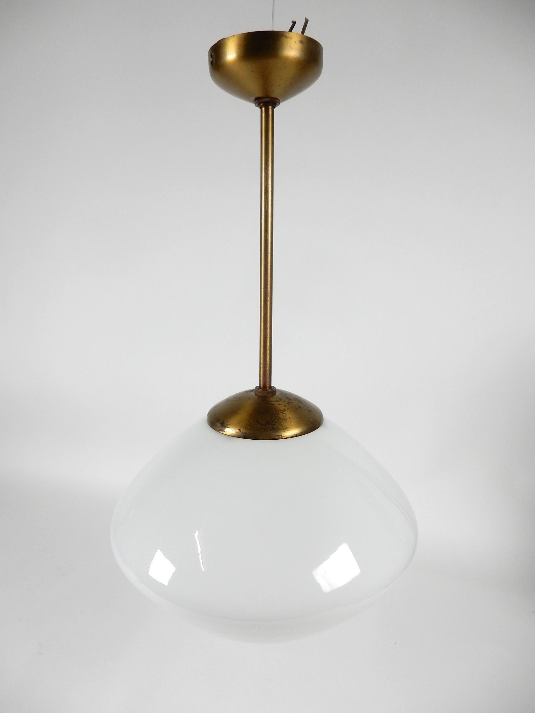 Mid-Century Modern American Modernism Pendant Chandelier by The Miller Company, 1940s