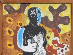 Pintura al óleo abstracta moderna americana - Zoute' 1940