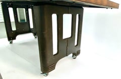 American Modernist Industrial Metal Table