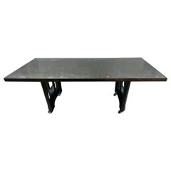 American Modernist Industrial Metal Table