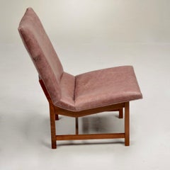 American Modernist Leather Lounge Chairs - Two Available