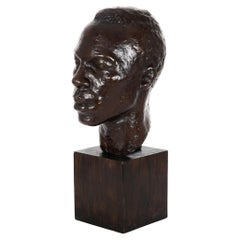 American Modernist Sculpture Bust of a Man by Lucile Leslie Swan & Valsuani