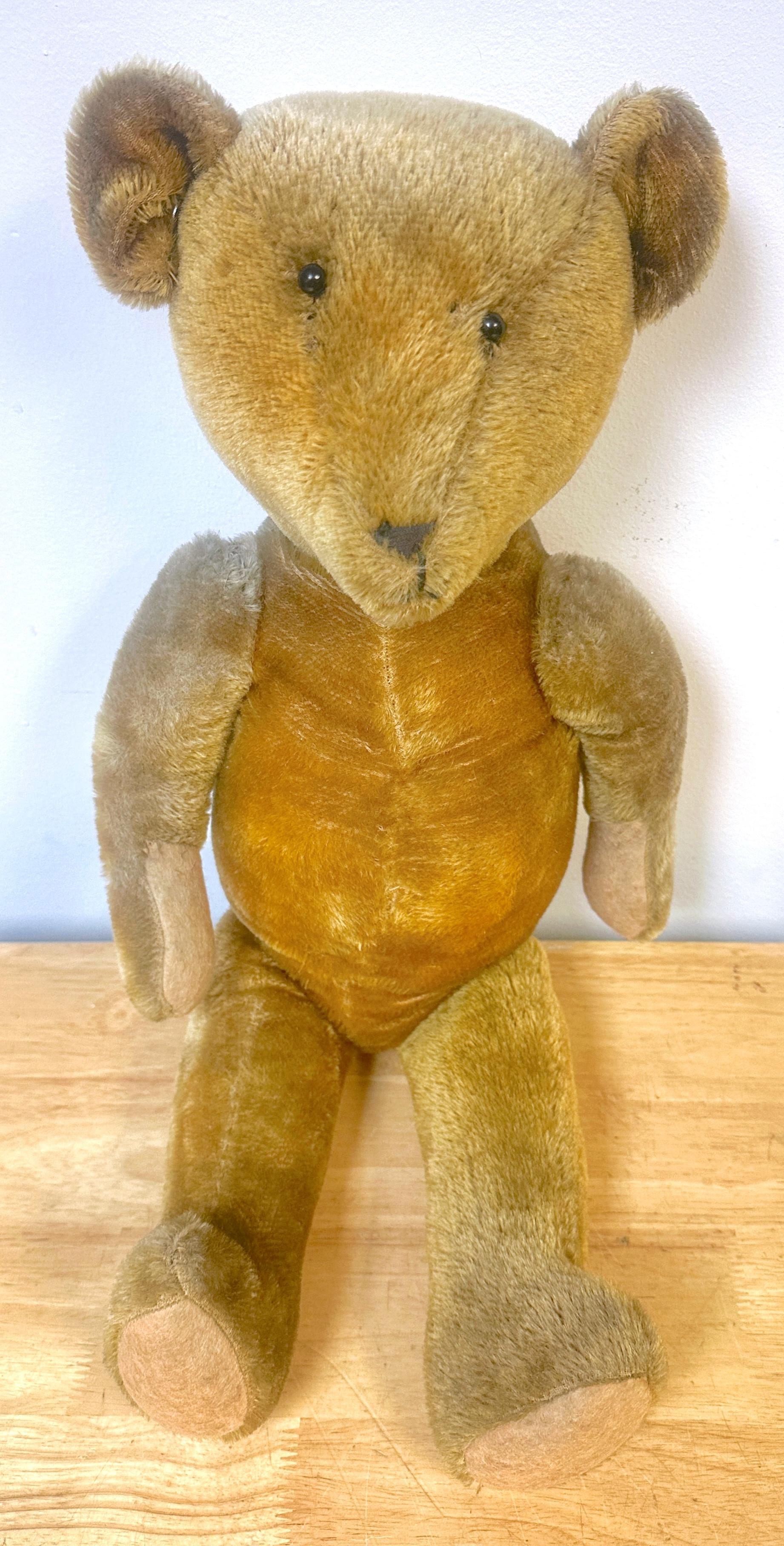 Amerikanischer Mohair & Stroh Teddybär mit Zapfennase, 'Franklin' 

USA, CIRCA, um 1900

Darf ich vorstellen: 
