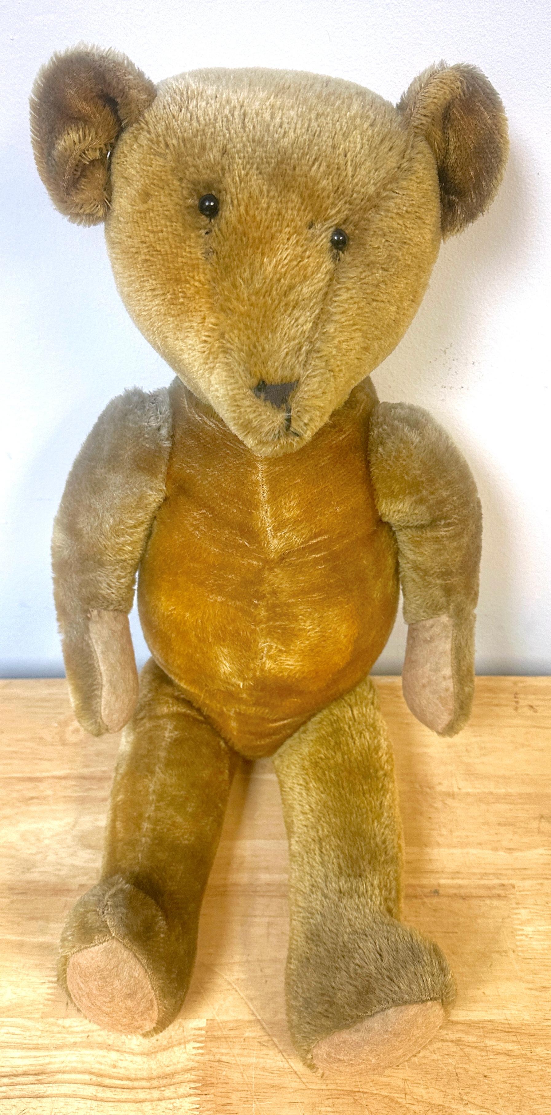 Amerikanischer Mohair & Stroh Teddybär mit Zapfennase, 'Franklin' (amerikanisch) im Angebot