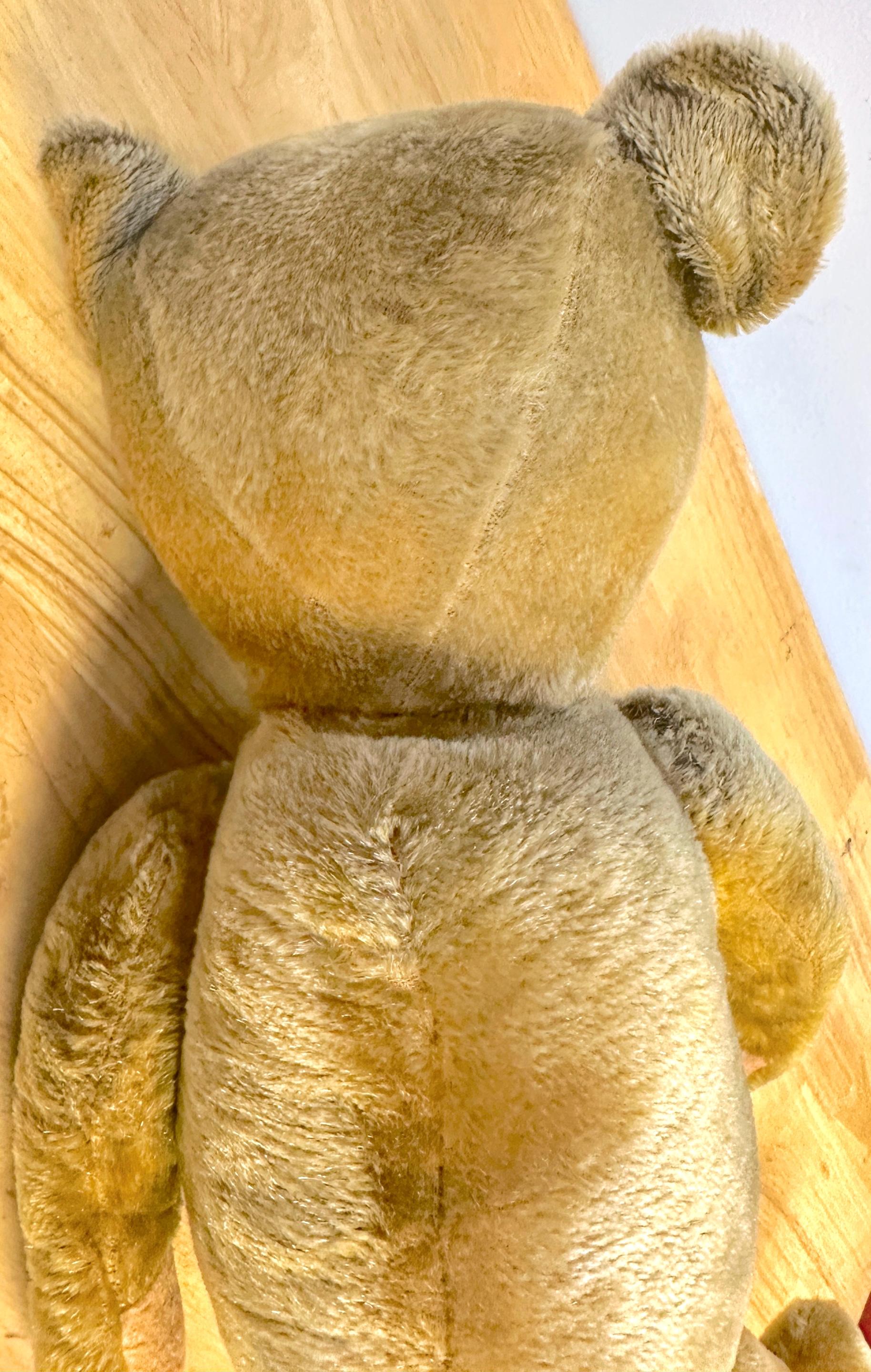 Amerikanischer Mohair & Stroh Teddybär mit Zapfennase, 'Franklin' im Angebot 3