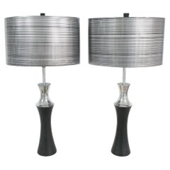 Paire de lampes de bureau modernistes américaines Mutual Sunset