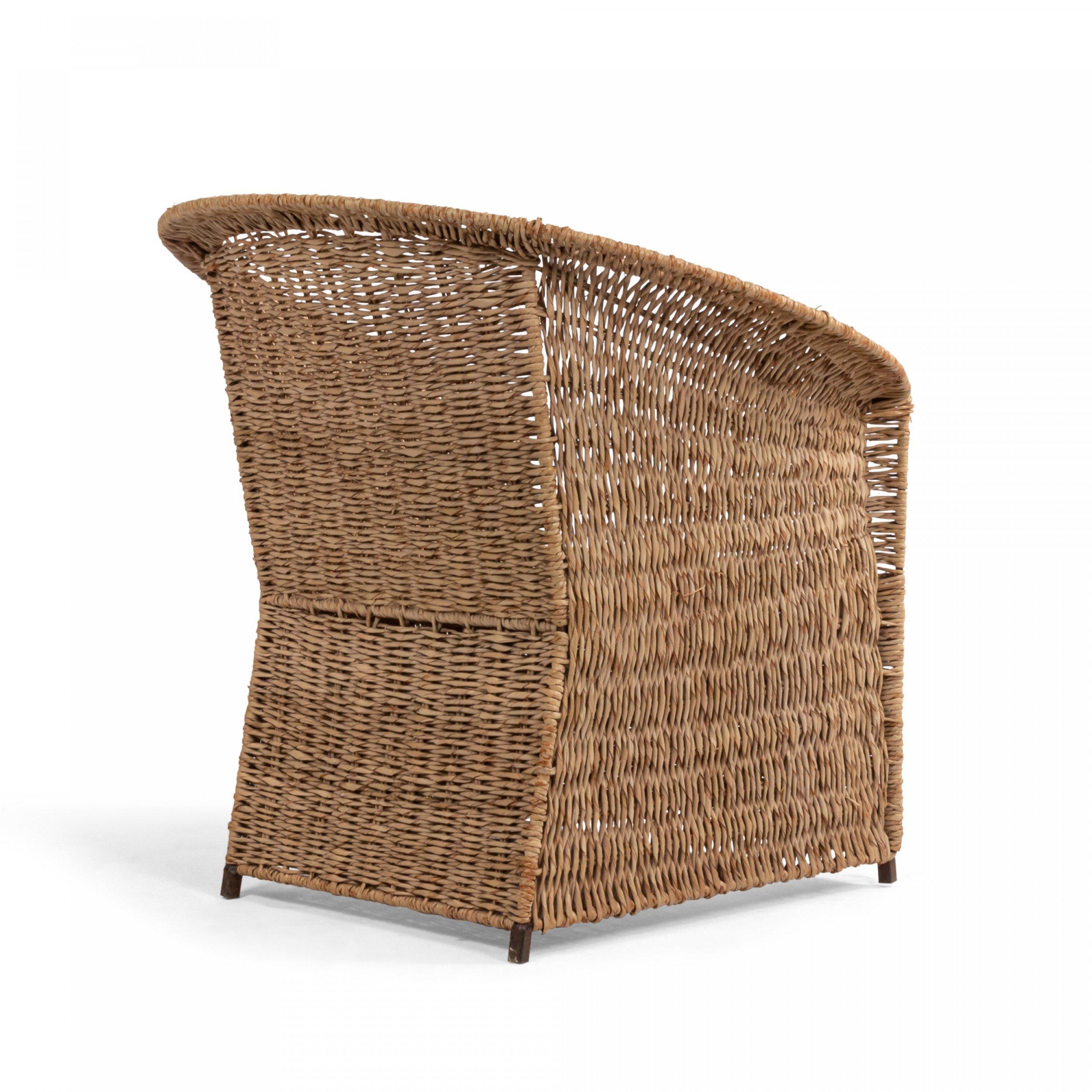 Silla tejida de ratán natural americano Tejido en venta