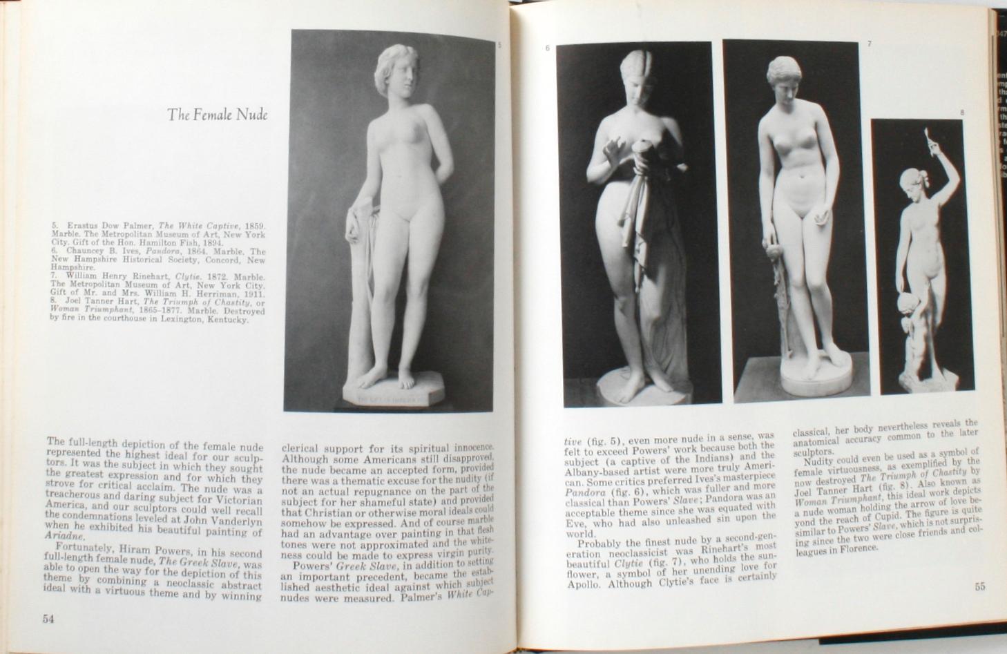 American neoclassic sculpture, the Marble Resurrection by William H. Gerdts. New York: The Viking Press, 1973. 1st Ed hardcover with dust jacket. 160 pp. Overview of American neoclassic sculpture in the 19th and 20th centuries. Chapters include: The