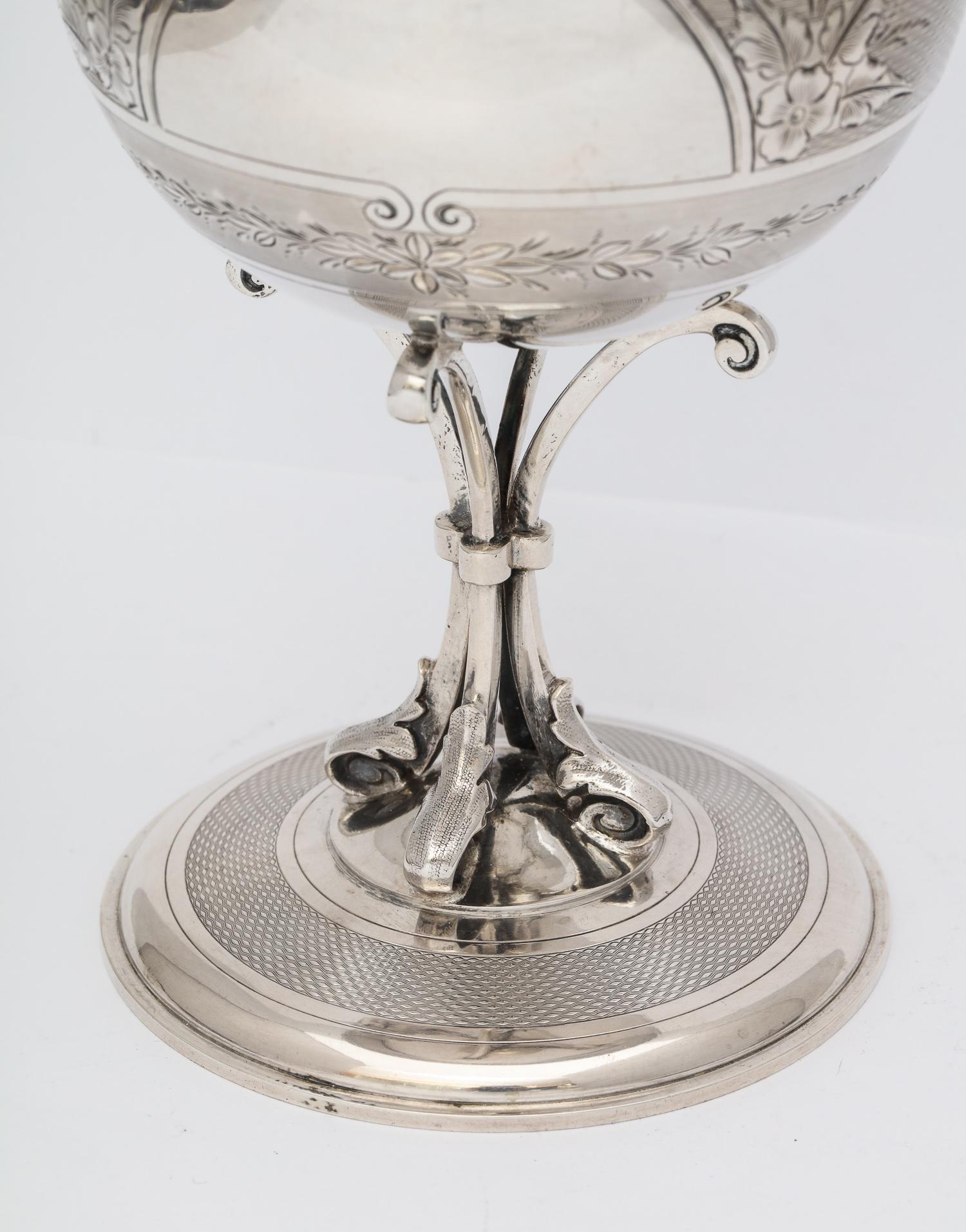 American, Neoclassical Coin Silver Vase by Gorham 7