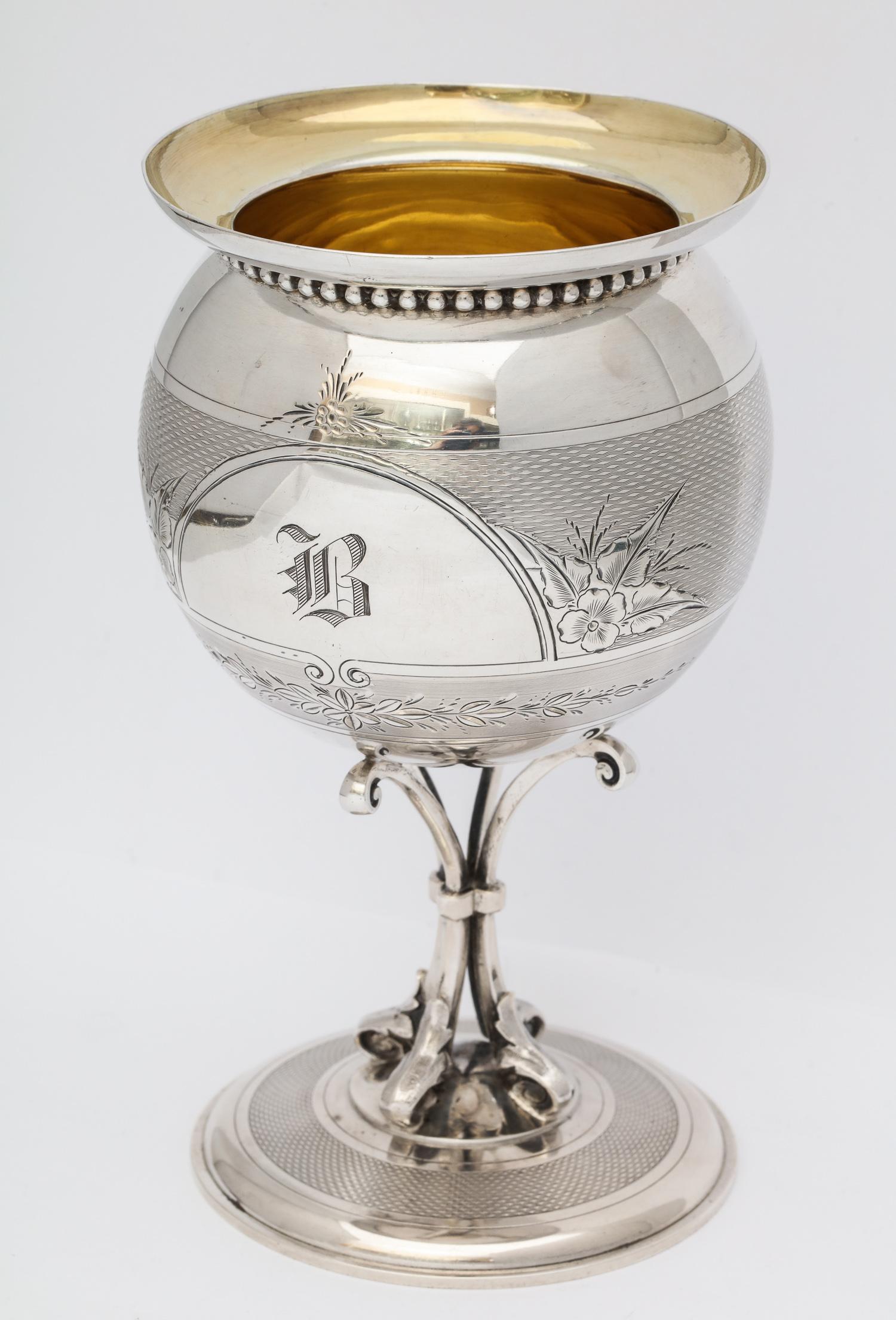Mid-19th Century American, Neoclassical Coin Silver Vase by Gorham