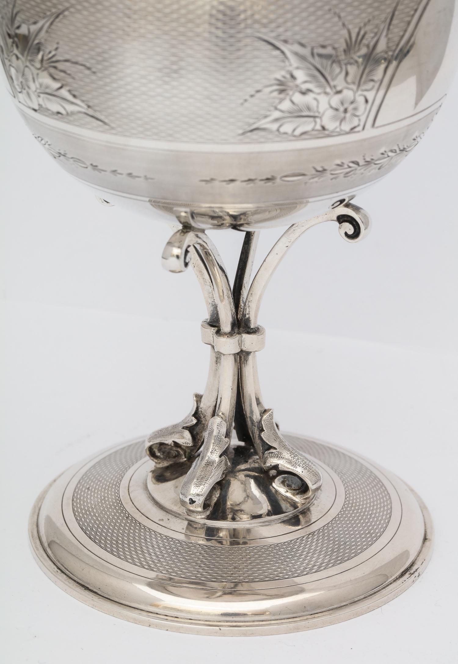 American, Neoclassical Coin Silver Vase by Gorham 1
