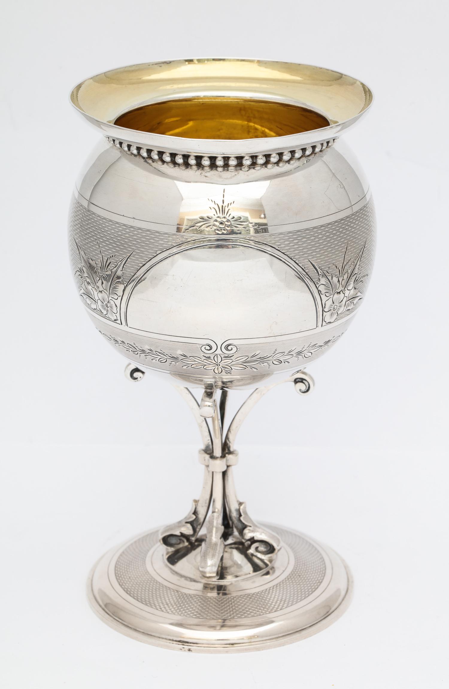 American, Neoclassical Coin Silver Vase by Gorham 4