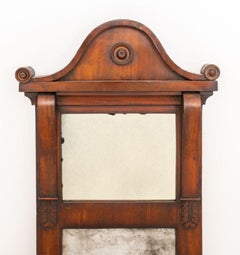 American Neoclassical Mahogany Mirror