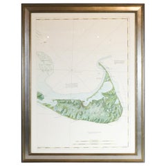 Vintage American Neptune Chart of Nantucket