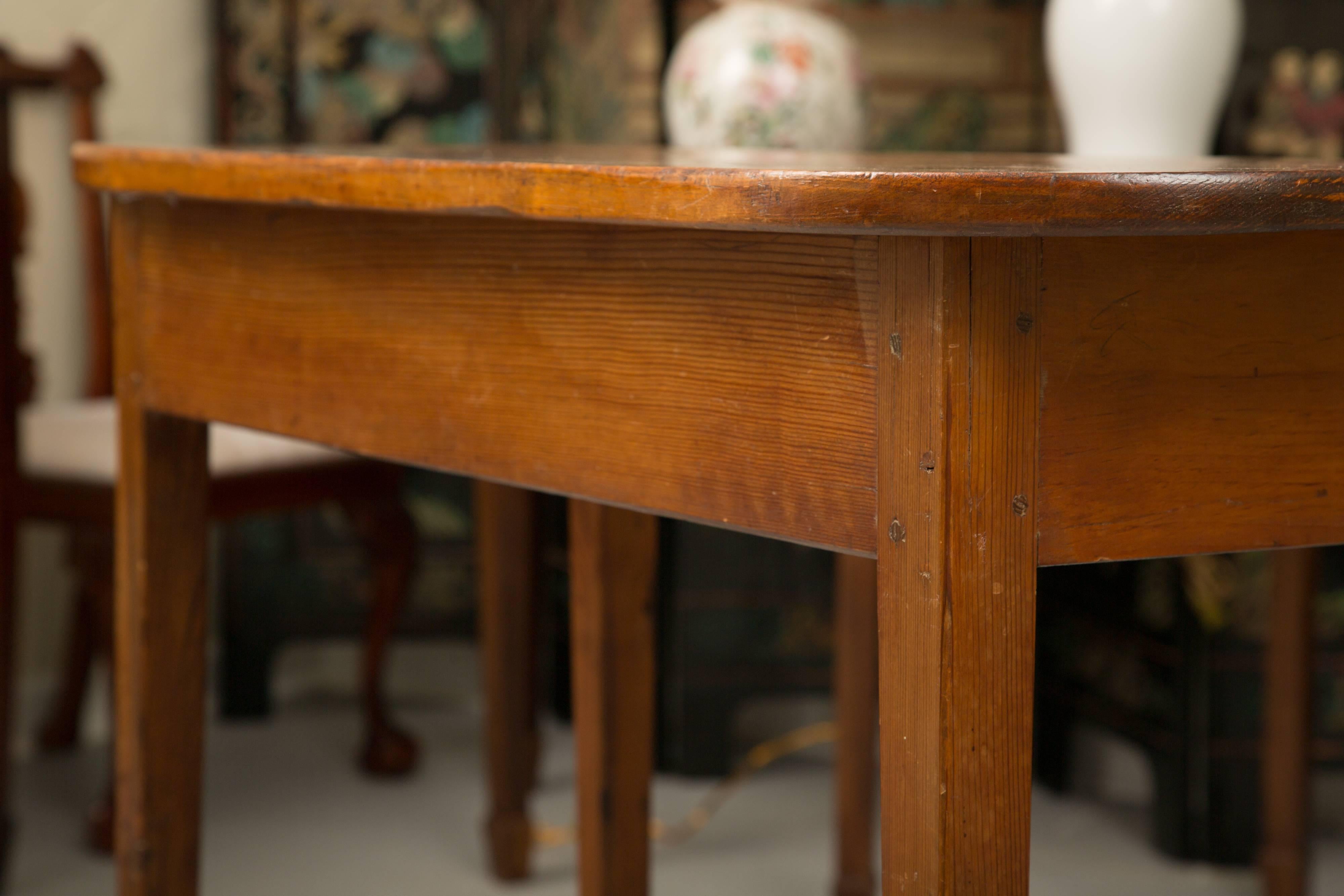 Hand-Carved American New England Console Table