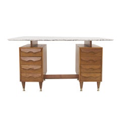 American Oak And Birch Desk. 50's