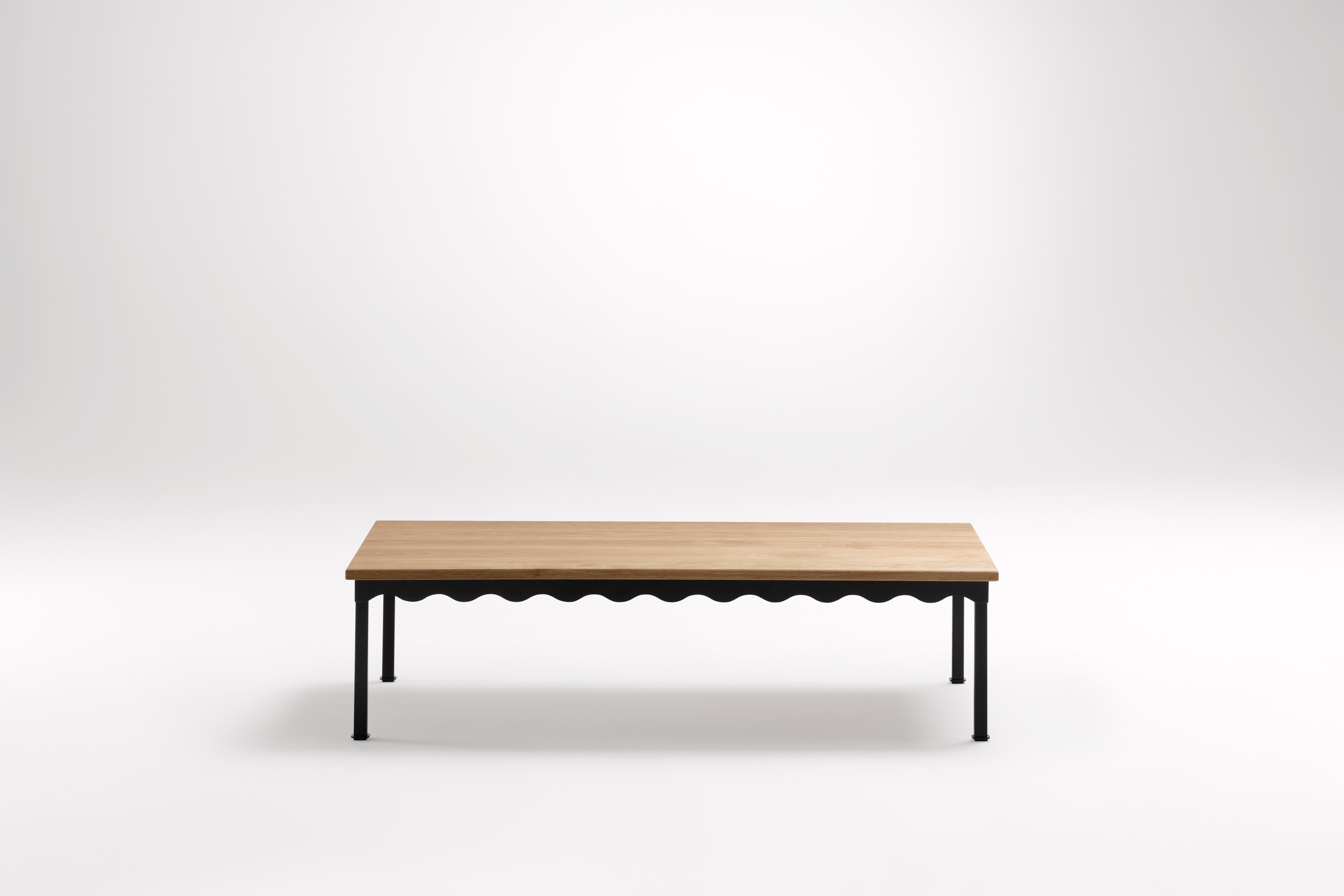 American Oak Bellini Coffee Table by Coco Flip
Dimensions: D 126 x W 66 x H 32 cm
Materials:  Timber / Stone tops, Powder-coated steel frame. 
Weight: 20kg
Frame Finishes: Textura Black.

Coco Flip is a Melbourne based furniture and lighting design