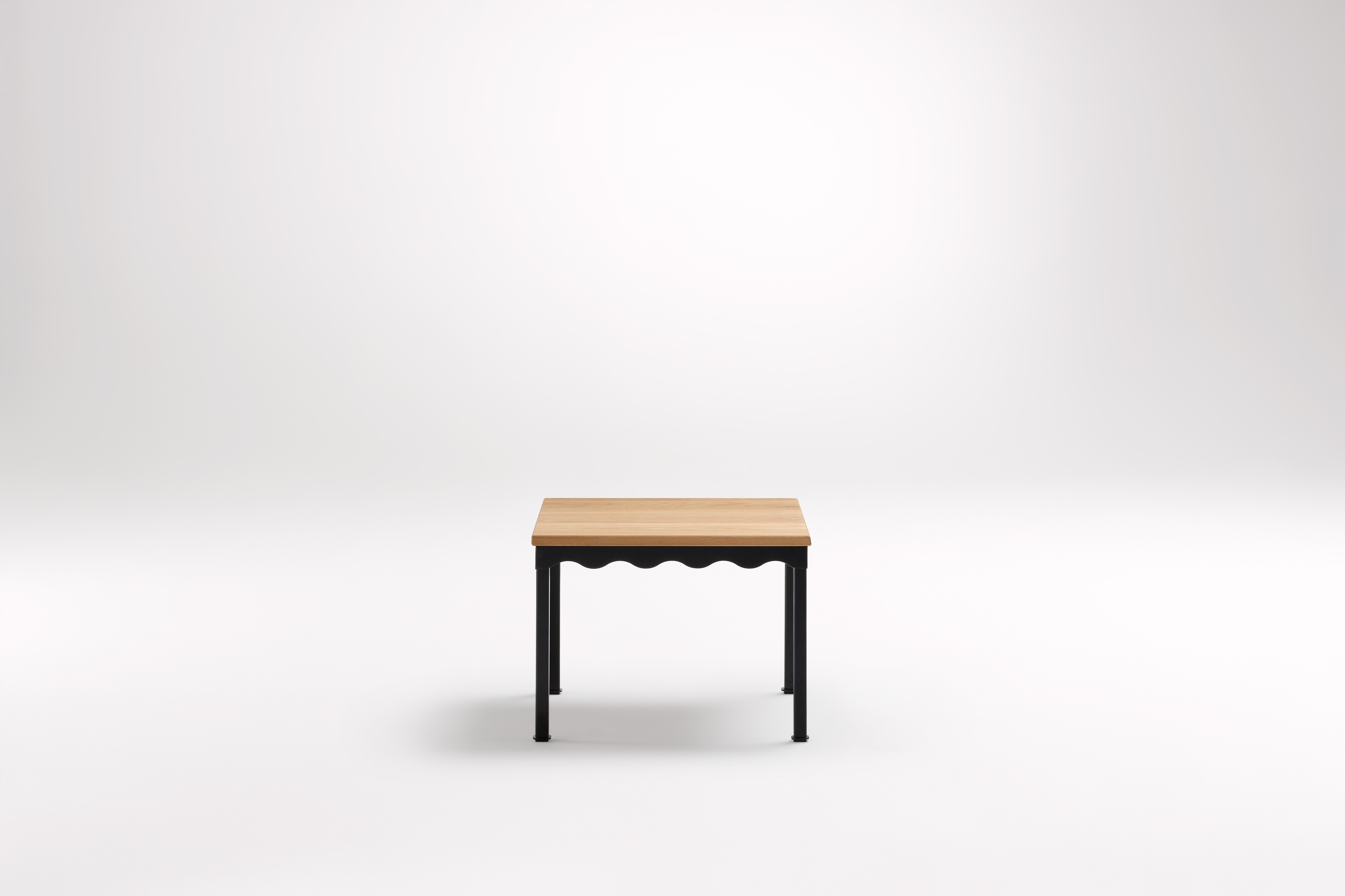 American Oak Bellini Side Table by Coco Flip
Dimensions: D 54 x W 54 x H 39 cm
Materials: Timber / Stone tops, Powder-coated steel frame. 
Weight: 12 kg
Timber Tops :American Oak
Frame Finishes: Textura Black.

Coco Flip is a Melbourne based