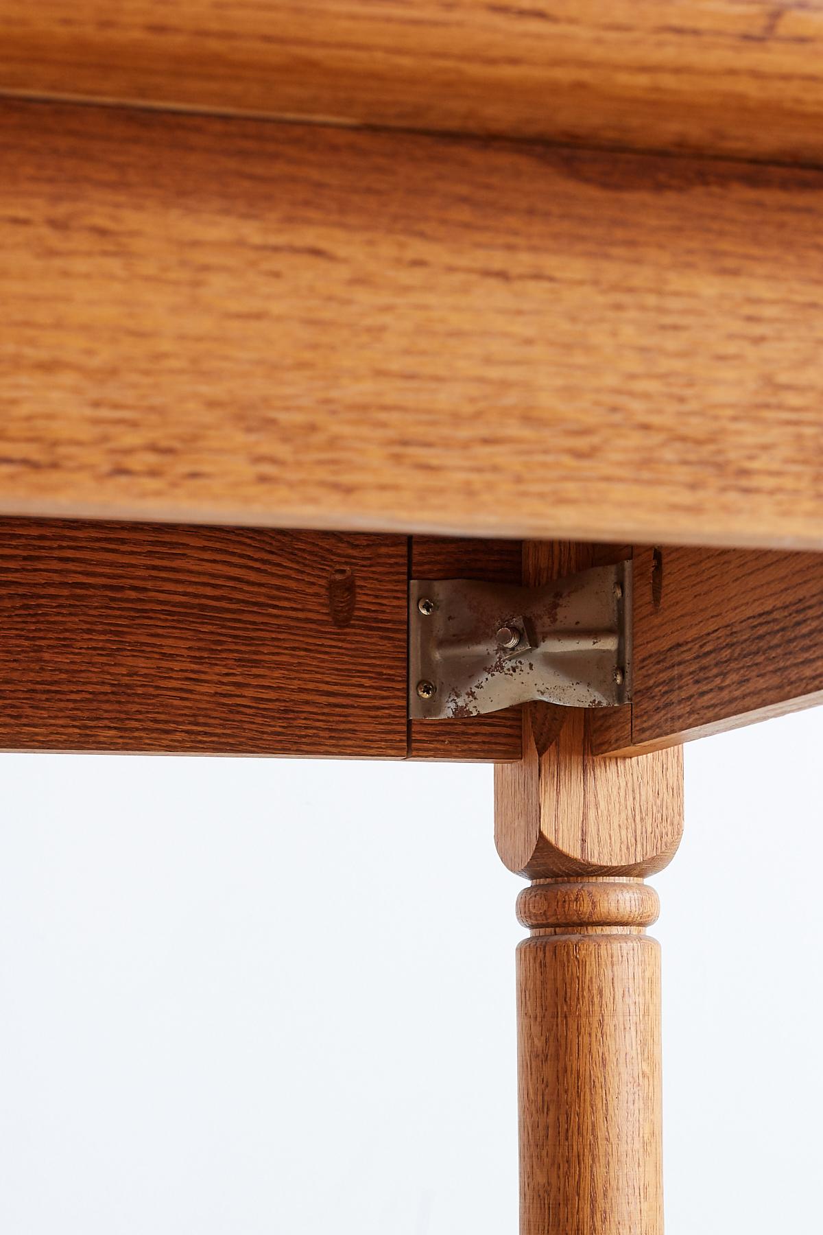 American Oak Butcher Block Style Farm Table 1