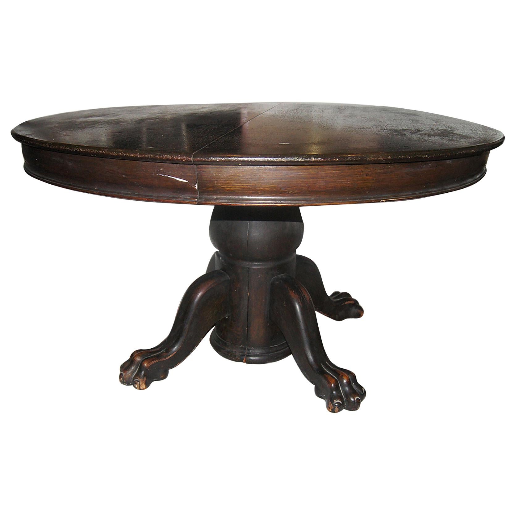 American Oak Dining Table For Sale