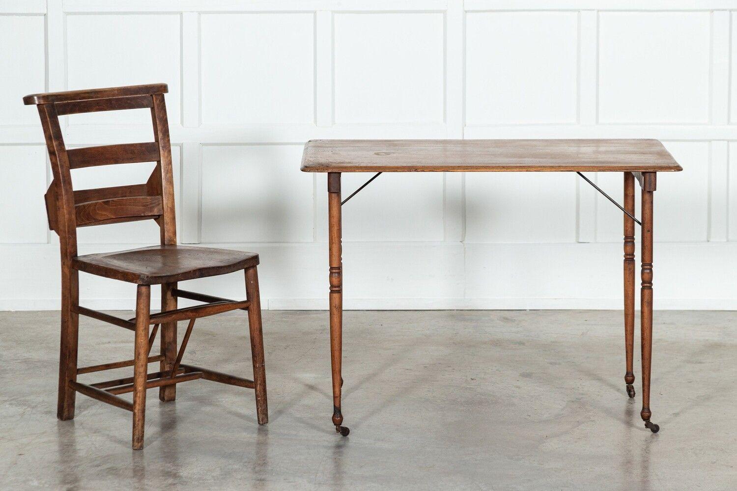 20th Century American Oak Folding Cutting/Work Table For Sale