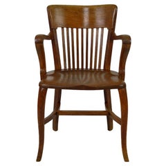 American oak office armchair, USA, circa 1900