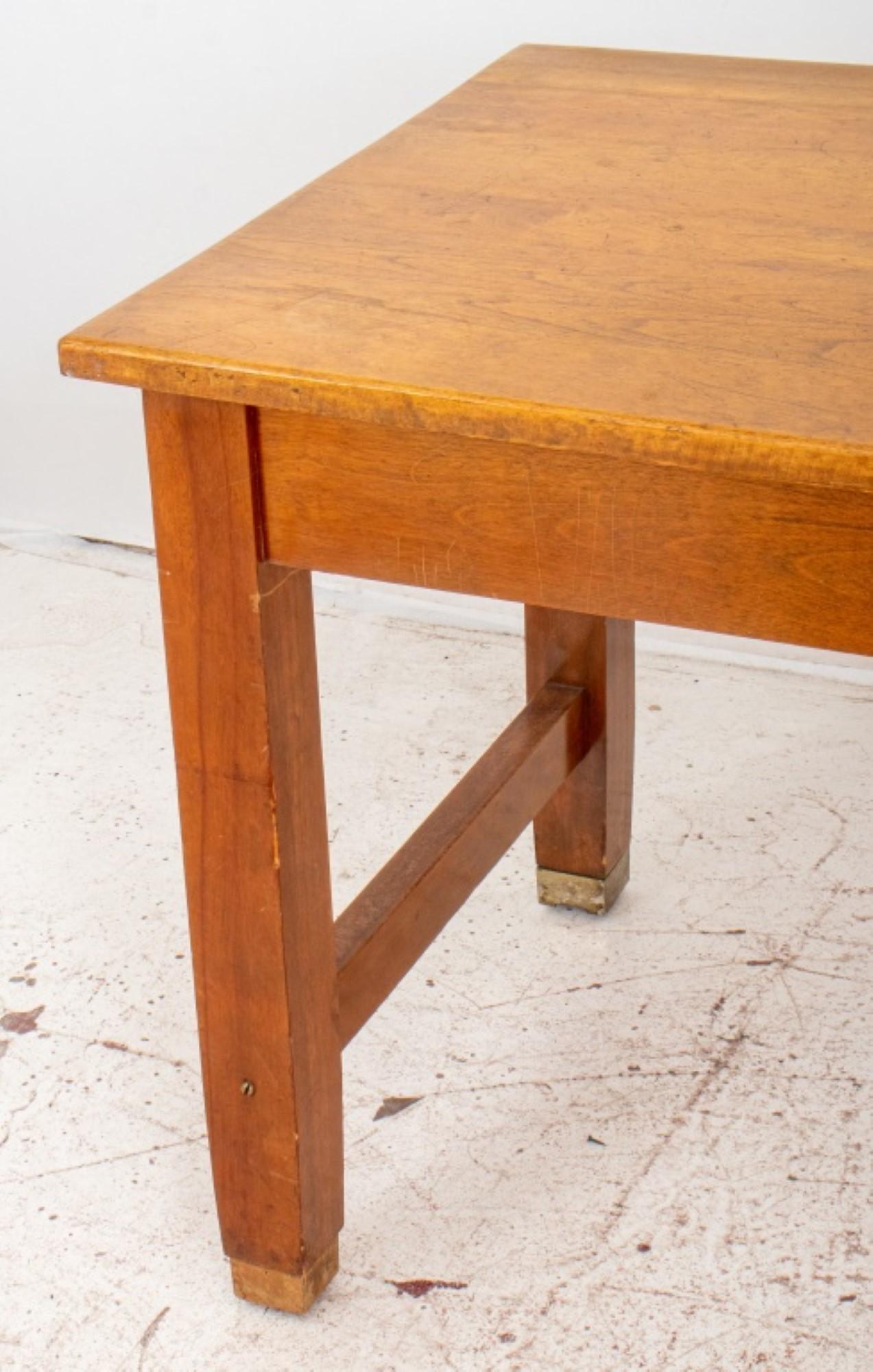 Wood American Oak Rectangular Work Table