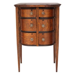 American Oak Six-Drawer Table