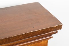 American Odd Fellows Lodge Black Wood Counter Folk Art Grain Painted Hourglass