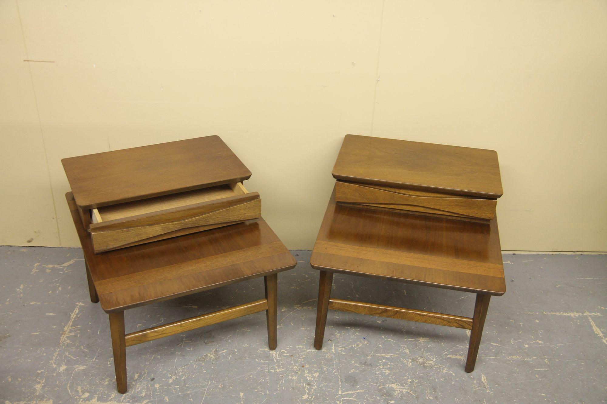 Late 20th Century American of Martinsville 2 End Tables and 1 Side Table/Coffee Table