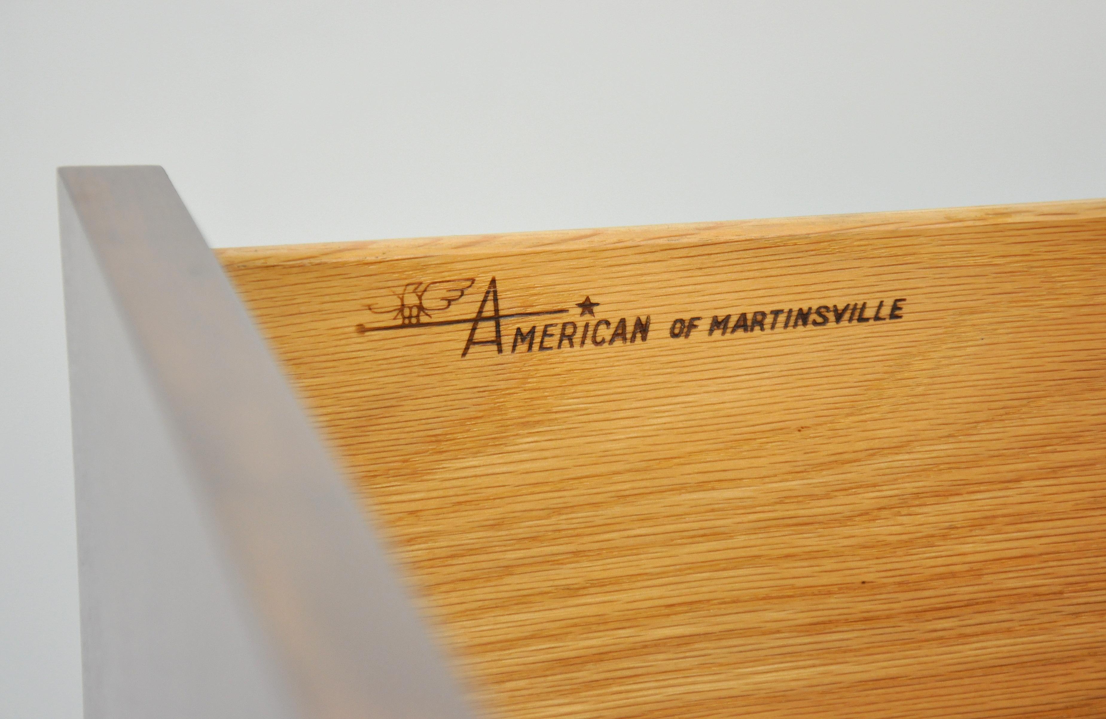 American of Martinsville Accord Walnut Triple Dresser 5