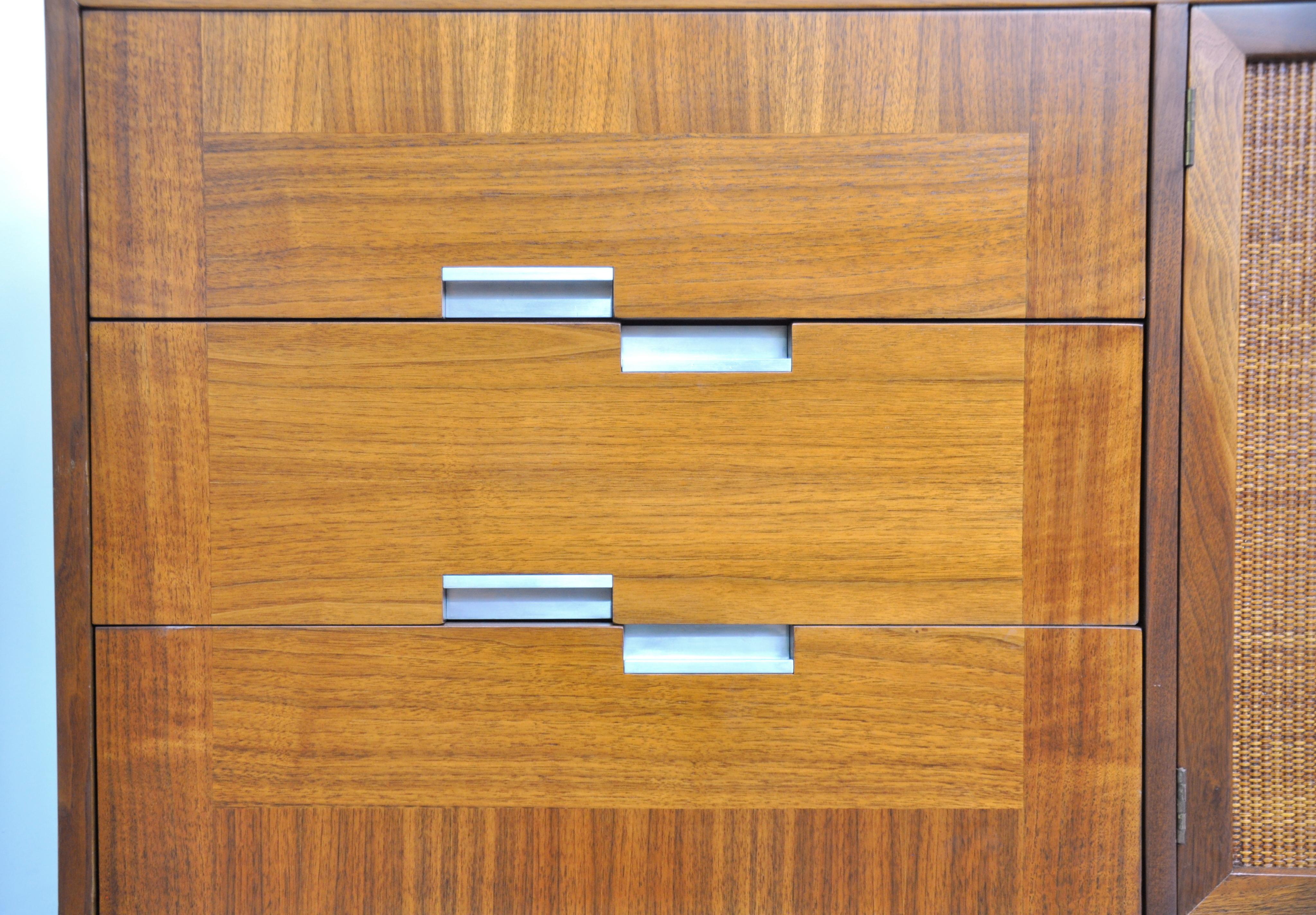 American of Martinsville Accord Walnut Triple Dresser 2