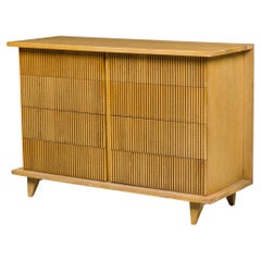 American of Martinsville Bleached Mahogany Faux Bamboo Front 8-Drawer Chest