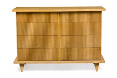 American of Martinsville Bleached Mahogany Faux Bamboo Front 8-Drawer Chest