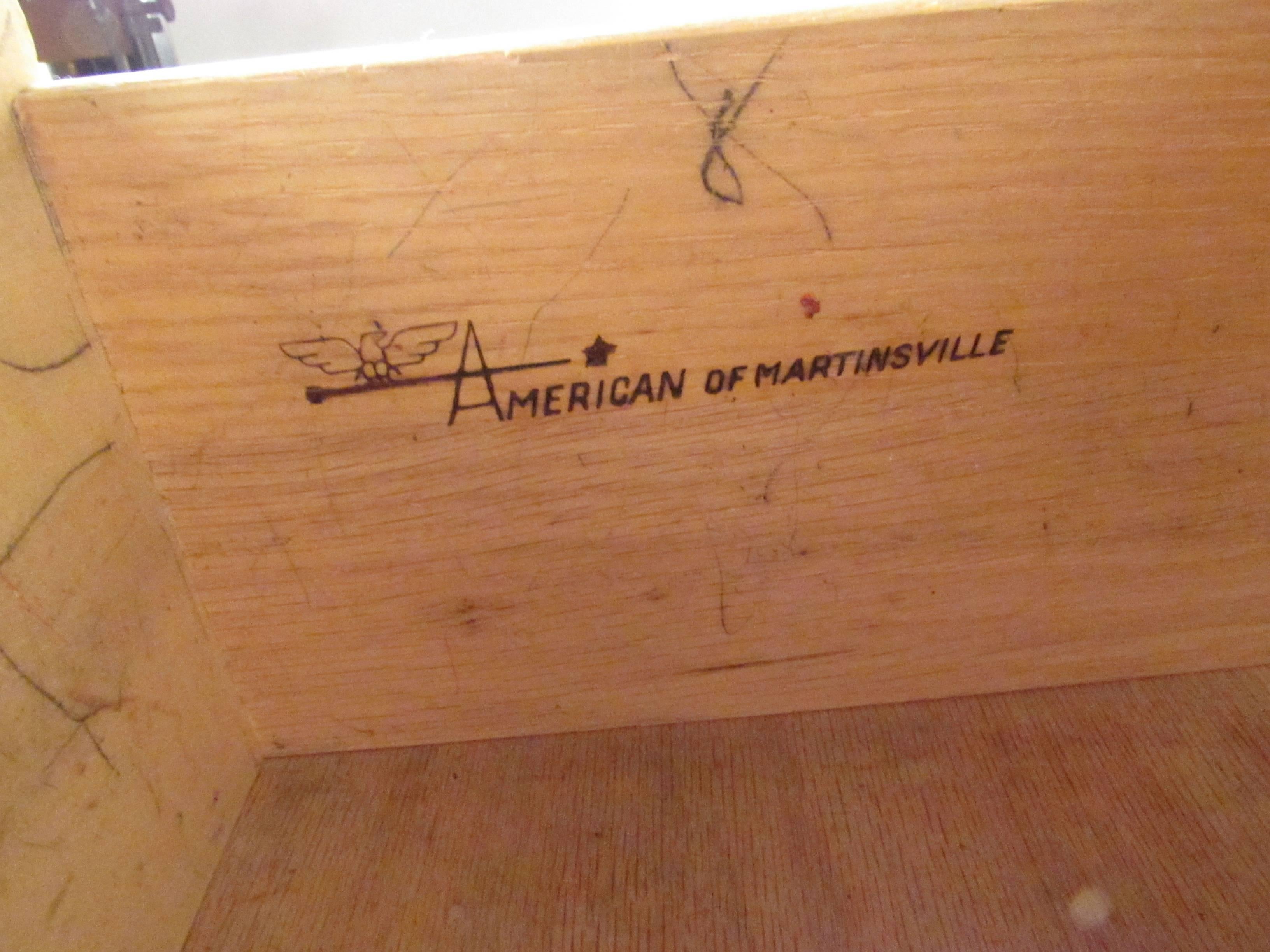 American of Martinsville Cane Front Credenza 1