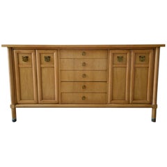 American of Martinsville Chinoiserie Buffet Credenza Hollywood Regency Sideboard