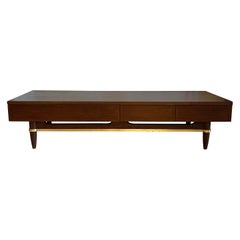 American Of Martinsville Console Coffee Table Media Cabinet