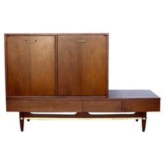 American of Martinsville Dana Line Bench and Modular Cabinet