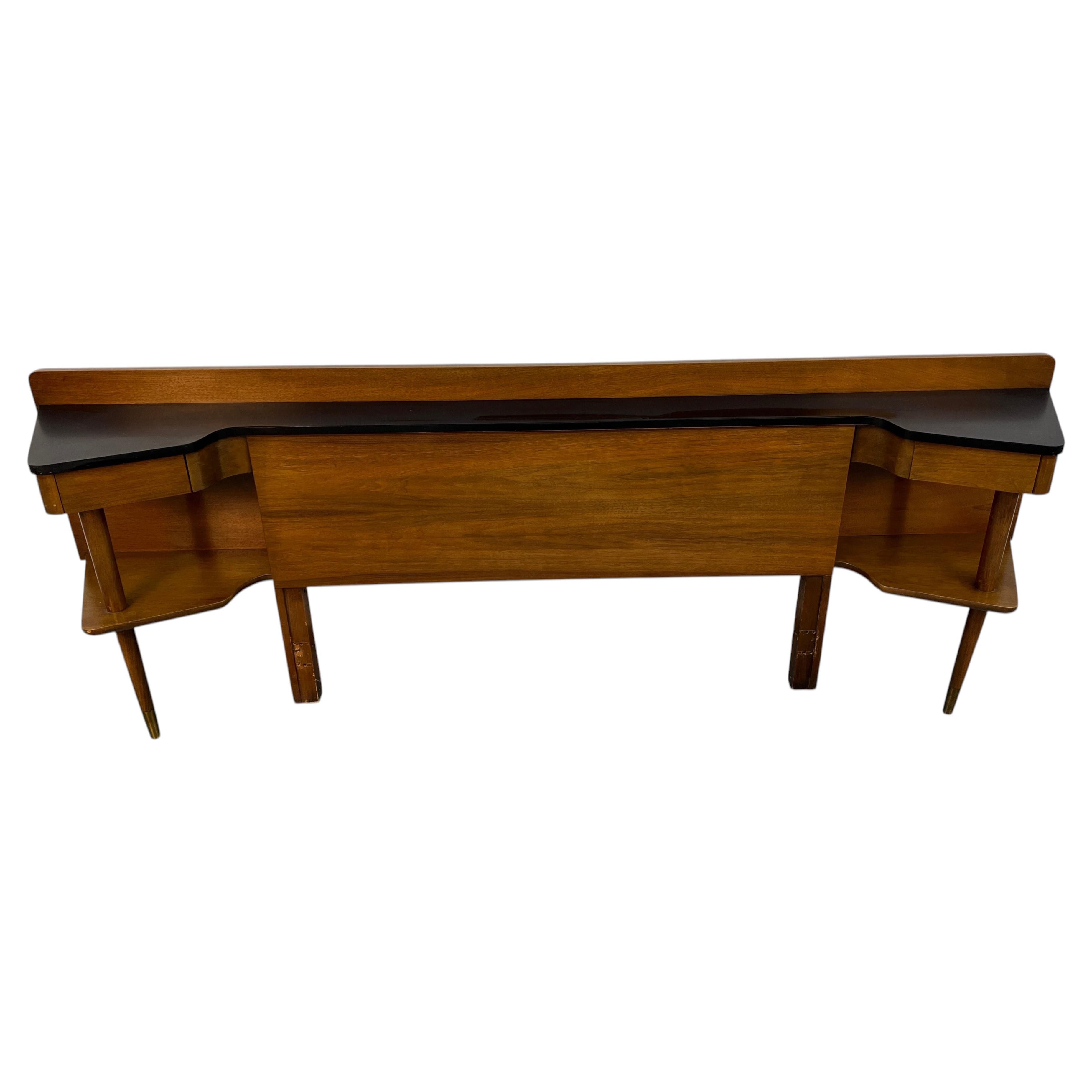 American of Martinsville "Dania" Bar Bed Headboard by Merton Gershun